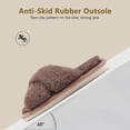 thumbnail image 3 of Womens Fuzzy Memory Foam Slippers Cross Band Cozy Plush Home Slippers Fluffy Furry Open Toe House Shoes Indoor Outdoor Slide Slipper, 3 of 6