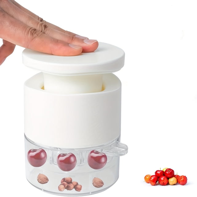 Product Classification Cutter 2 | 7-Hole Cherry Pitter Stainless Steel Fruit Core Remover for Cherry Olive Peach Kitchen Gadget ABS Material Easy Clean and Use
