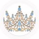 thumbnail image 5 of KAKOWELY Tiara nupcial, corona de diamantes de imitación, corona brillante, corona de novia para boda, diadema, 5 of 5