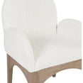 thumbnail image 5 of Meridian Furniture Waldorf Cream Boucle Fabric Dining Arm Chair, 5 of 8