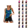thumbnail image 1 of Womens Swimsuits Tankini 2026 Fashion Modest Full Coverage Top with High Waisted Shorts Two Piece Bathing Suits Woman, 1 of 6