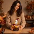 thumbnail image 7 of Halloween Decor Witch Hat Lamp, LED Halloween Night Light, Halloween Decorations Indoor, Witchy Decor for Shelf Mantel Table, Gothic Home Decoration, 7 of 7