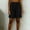 #0077-Black, variant on Women's Cotton Casual Elastic Waist Comfy Curling Knee Length Bermuda Shorts with Pocket