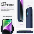 thumbnail image 5 of Compatible with iPhone 14 Plus Case 6.7, Slim Liquid Silicone 3 Layers Full Covered Soft Gel Rubber Phone Case Protective Cover 6.7 Inch-Navy Blue, 5 of 12