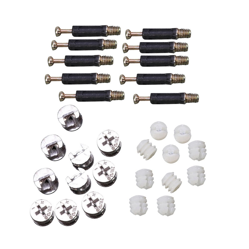 24 Sets Furniture Connectors Cam Lock Fittings Bolt Dowel Cam Fitting