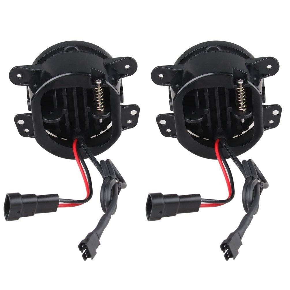 Sunpie (2pcs/set) 4" LED Fog Lights with RGB Halo Angle Eyes for Jeep Wrangler TJ LJ JK JKU