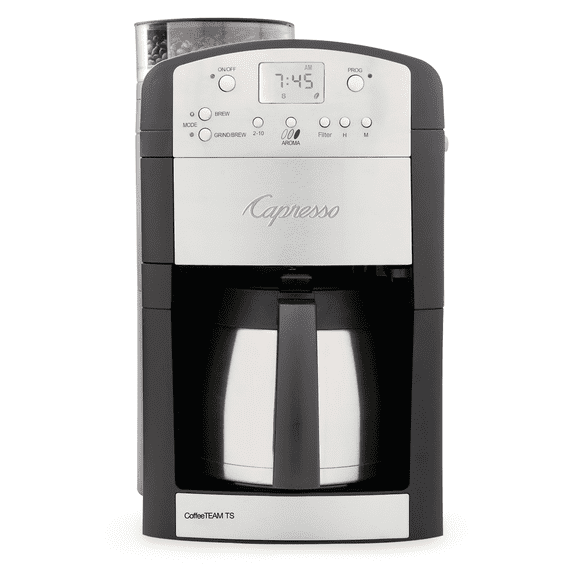Capresso 465.05 CoffeeTEAM TS 10 Cup Coffee Maker with Glass Carafe, Black