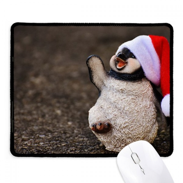 Antarctic Penguin mas Cap Nature Mousepad Stitched Edge Mat Rubber Gang Pad