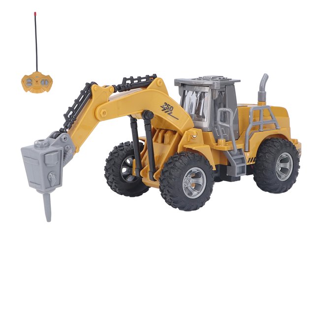 Excavadora RC, simulación a escala 1/30, alta velocidad, 4 canales, vehículo de construcción, juguete para niños