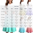 thumbnail image 3 of Little Girls Maxi Dress 4-14 Years Ruffle Half Sleeve Round Neck Floral Print Tiered Long Dress with Side Pockets Watermelon Red P 5-6 Years, 3 of 7