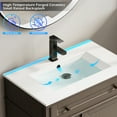 thumbnail image 5 of 30" Freestanding Bathroom Vanity with Ceramic Sink Top, Faucet, Classic Squared Legs, 5 of 9