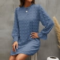 thumbnail image 3 of Robe de Ligne pour Femmes, Robe à Manches Longues pour Femmes Robe à Manches Longues pour Femmes Fashion Party Tissu Artisanat Exceptionnel, 3 of 6