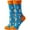 Blue, variant on Cute Cartoon Patterns Funny Crew Socks for Adults Sky Blue2 One Size