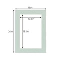 thumbnail image 2 of Seafoam Acid Free 16x20 Picture Frame Mats with White Core Bevel Cut for 11x14 Pictures - Fits, 2 of 3