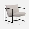 thumbnail image 2 of Omega Home - Oatmeal Sling Accent Chair, 2 of 6