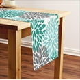 thumbnail image 4 of Green Table Runner 72 inches Long Dahlia Pinnata Flower Pattern Spring Summer Seasonal Farmhouse Kitchen Dining Table Decoration for Indoor Outdoor Home Party Decor (13 x 72 inch), 4 of 6