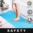 thumbnail image 5 of RV Alfombra de baño antideslizante (azul claro, 40x100cm)-Alfombra de baño extra larga-Alfombra de baño antideslizante-Alfombrilla de ducha con 200 ventosas Sailing Electrónica, 5 of 5