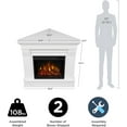 thumbnail image 4 of Real Flame Chateau 41" Corner Electric Fireplace in White, 4 of 5