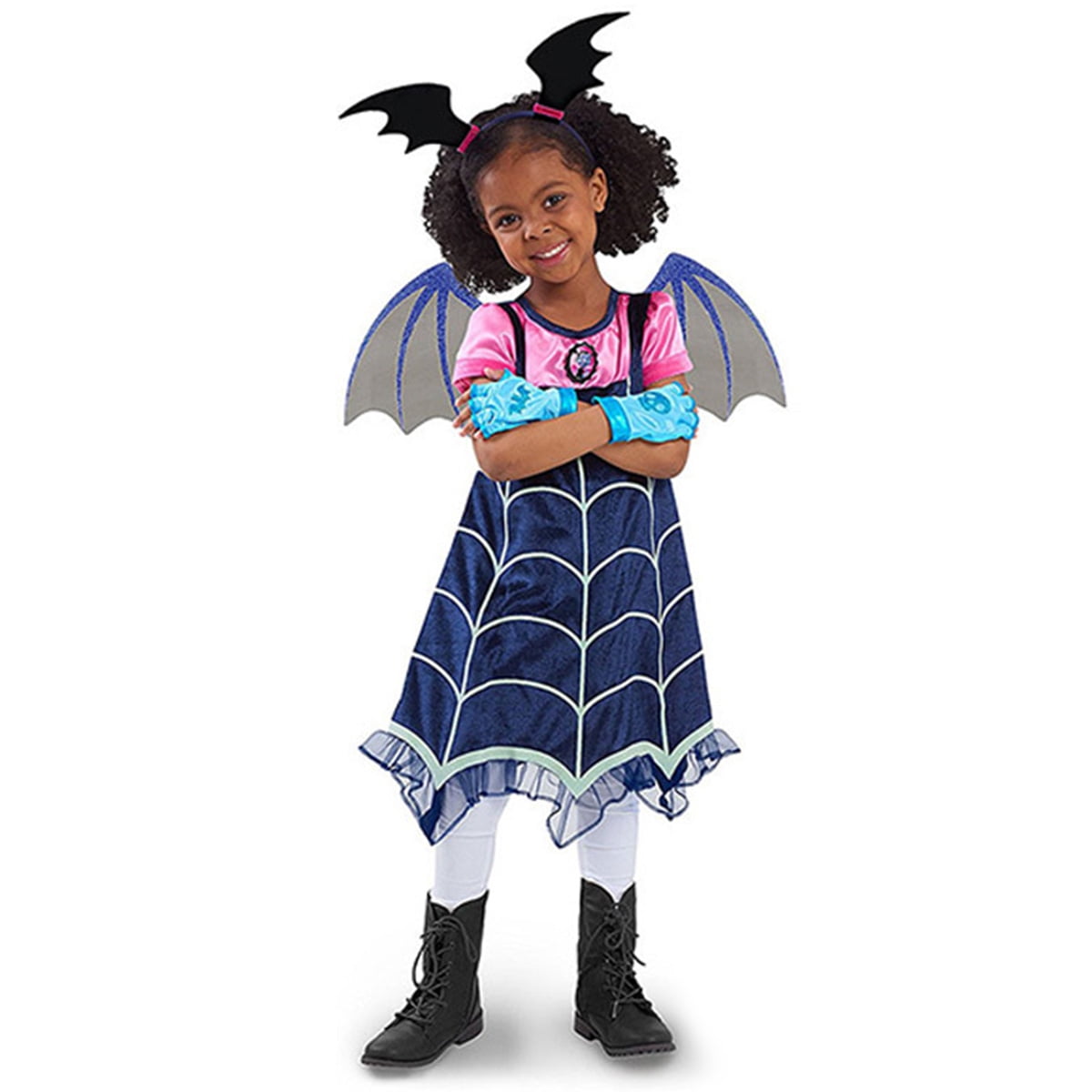 Girls Kids Vampirina Tops Skirt Dress Mask Wings Christmas Cosplay Party Costume 