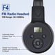 thumbnail image 4 of Portable Wireless FM Radio Headphones , Rechargeable FM Radio Headset Receiver for Meeting, Daily Wo, 4 of 5