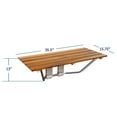 thumbnail image 3 of Home Aesthetics 36" Foldable Teak Wood Shower Seat Bench, ADA-Inspired, 3 of 10