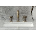 thumbnail image 3 of Kingston Brass KS1413KNX Convergent Two-Handle 3-Hole Deck Mount Widespread Bathroom Faucet with Push Pop-Up Drain in Antique Brass, 3 of 8