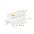 thumbnail image 3 of Cold Kettle with Faucet, Hwkond 3L Large Capacity Plastic Beverage Dispenser, Beverage Dispenser With Faucet Ice Lemonade Juice Container With Lid, Fruit Teapot Lemonade Milk Bucket Drink,white, 3 of 9