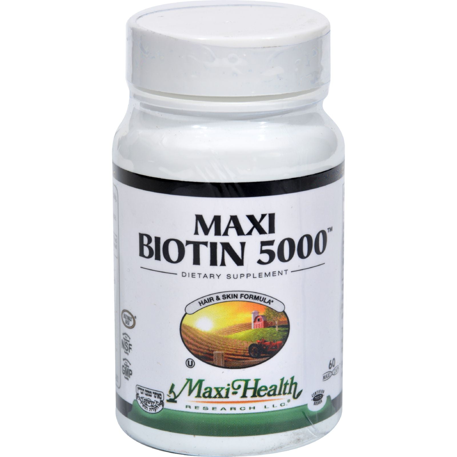 Maxi Health Kosher Vitamins Maxi Biotin 5000 60 Capsules