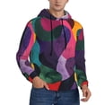 thumbnail image 2 of Rateoe Vibrant Abstract Flow Pattern Mens Hoodie, Pullover Hooded Sweatshirt, Kangaroo Pocket Hoodie Ideal for Daily Wear, Travel and Home-X-Large, 2 of 7