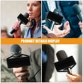 thumbnail image 3 of CTIRCHIU 3Pcs Lightweight Black Microphone Station Logo Flags Ideal for Recording and Interview Setup, 3 of 8