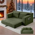 thumbnail image 3 of 73" Convertible Sofa Bed, 2 in 1 Folding Couch Bed, Boneless Couch in a Box, Cloud Loveseat Sleeper, Fold Out Comfy Floor Futon Sofa with 2 Pillows for Living Room Bedroom, Green, 3 of 9