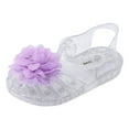 thumbnail image 4 of UngA Sandals for Girls Sandals for Soft Rubber Flats Summer Baby Flower Girl Shoes（Purple,10.5), 4 of 4