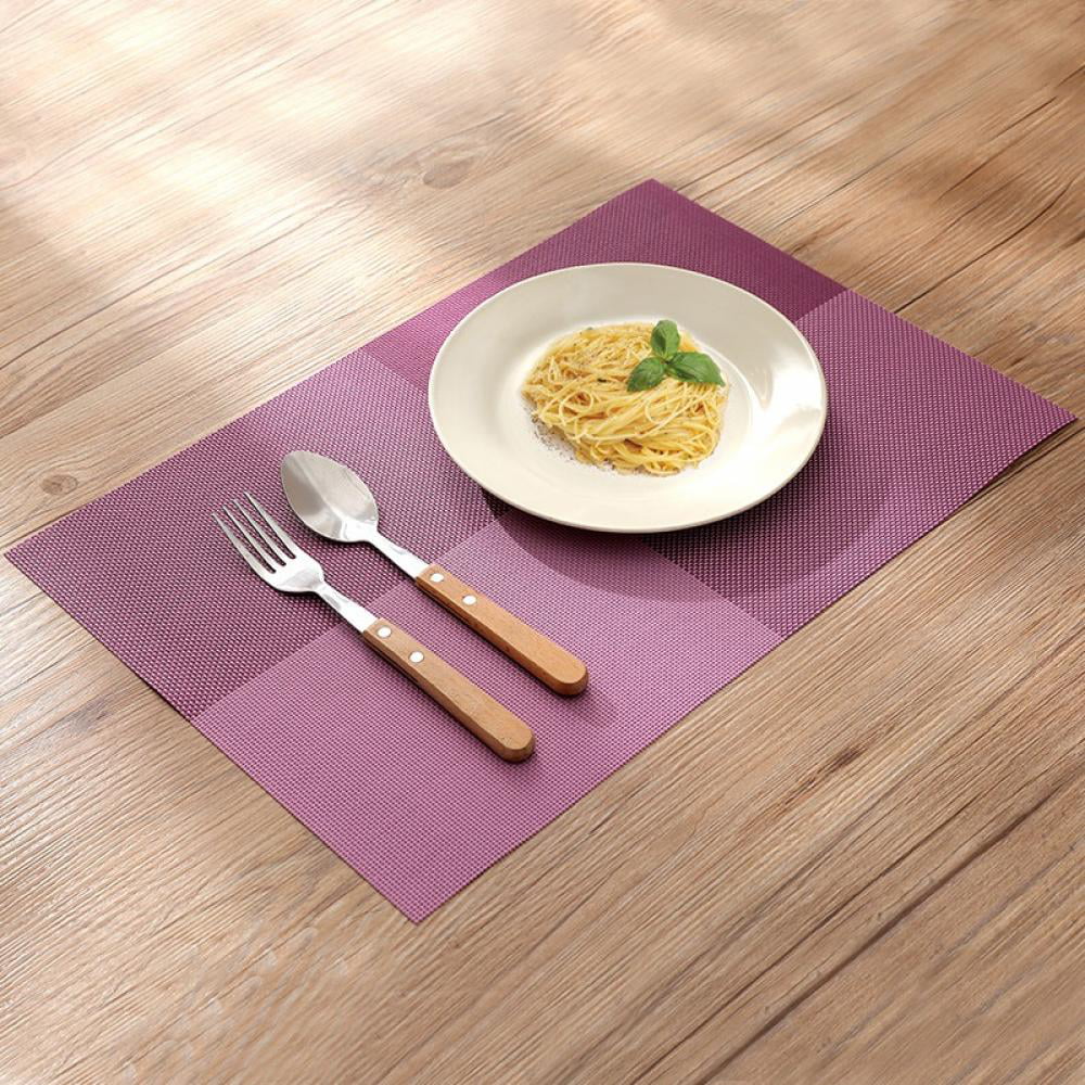 Placemats Woven Washable Heat Resistant Dinner Table Mat Non Slip17.7''X11.8''