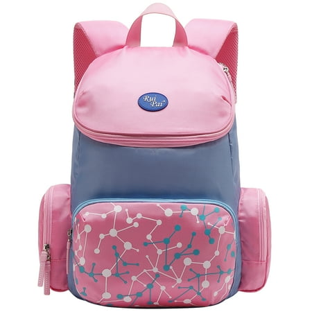 Vbiger School Backpack Adorable Student Shoulders Bag for Elementary Girls Boys, Pink