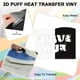 thumbnail image 2 of Uxcell 4 Hojas de Vinilo Puff 3D Transferencia de Calor 12x10 Pulgadas Negro, Blanco, Azul Cielo, Gris para Camisetas y Proyectos de Tela DIY, 2 of 7