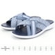 thumbnail image 2 of Sandalias deslizantes para mujer con puntera abierta y correa cruzada zapatos de casa para verano, 2 of 8