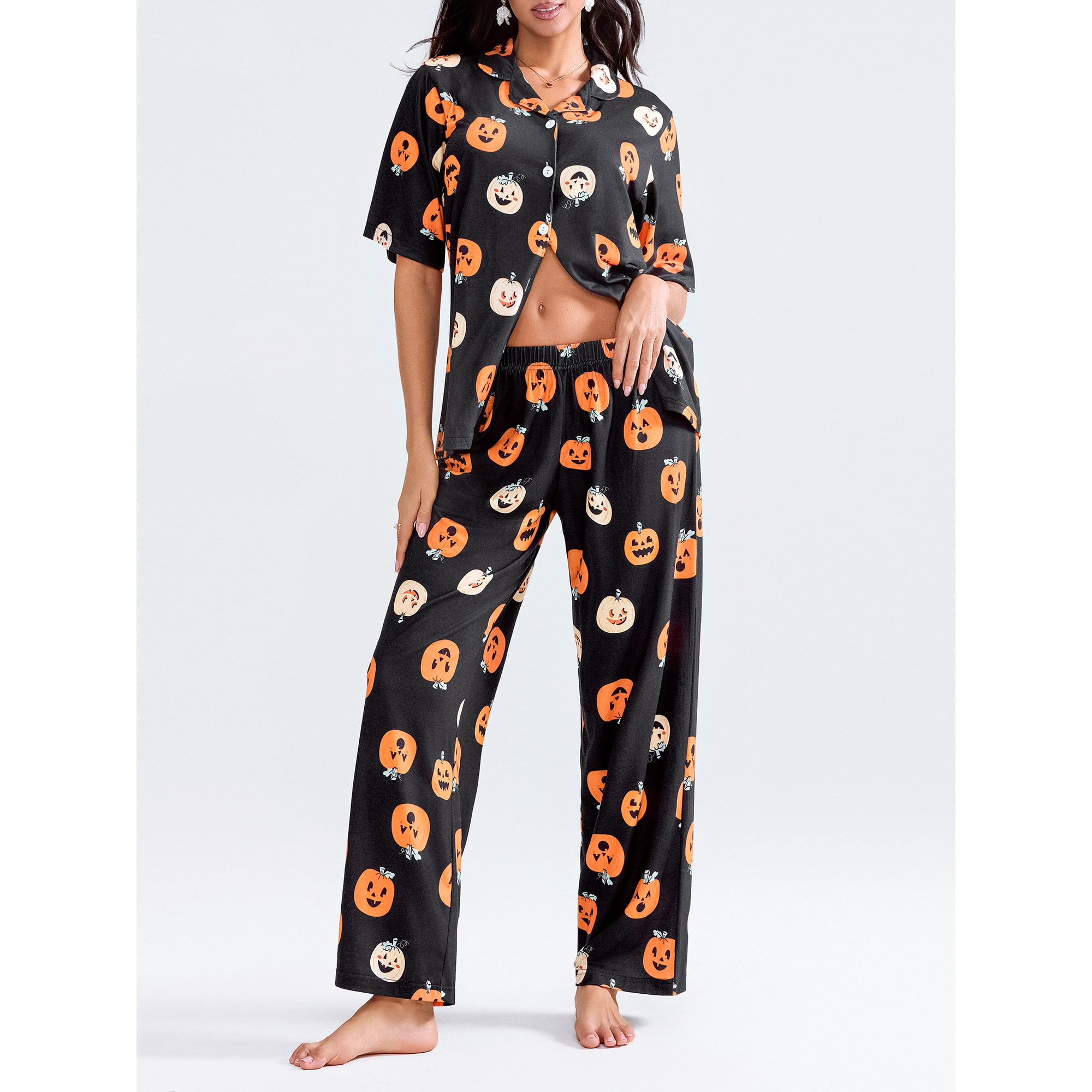 Halloween pajama set womens best sale