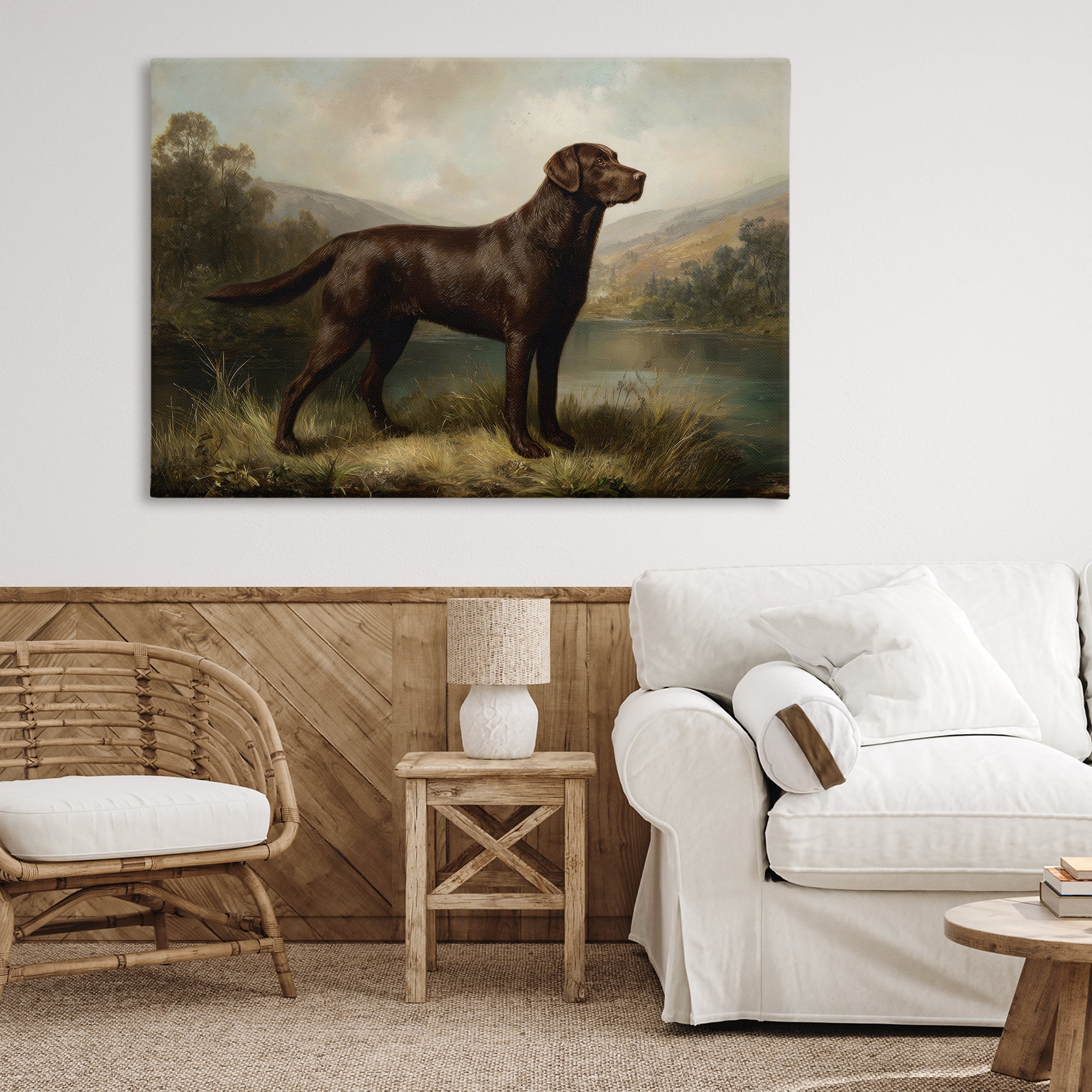 Stupell Industries On Alert Hunting Dog Canvas Wall Art, design by Petal Prints Design