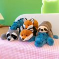 thumbnail image 4 of Crouching Sloth Plush Toy Fox Small Raccoon Crocodile Doll Pillow Kids Birthday Christmas Gift Stitch Kawaii Stuffed Animal, 4 of 5