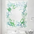 thumbnail image 1 of Mint Tapestry, Floral Spring Wreath in Watercolor Paintbrush Effects Image, Fabric Wall Hanging Decor for Bedroom Living Room Dorm, 5 Sizes, Seafoam Violet, by Ambesonne, 1 of 1