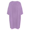 thumbnail image 5 of Lilac Purple Sleepshirts For Sleeping Travels Loose Sleepdress Pajama Dress Soft Nightdress Sleepwear, 5 of 7
