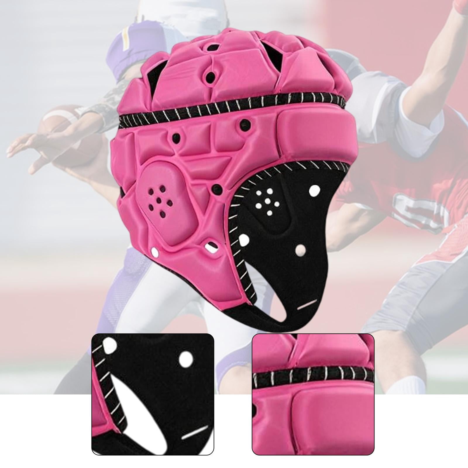 Rugby Helmet Protective Headguard Soft Padding High Density Foam Adjustable Fit for Adult Sports Training