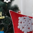 thumbnail image 5 of Fundas de almohada de invierno de Papá Noel con copos de nieve bordados, suaves, gruesas, cuadradas y sólidas, paquete de 2, 18 x 18 pulgadas, 5 of 5