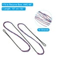 thumbnail image 2 of Uxcell Bow String Replacement with 2 Pcs Brass Nocks 1 Set of Silicone Finger Tab for Traditional Long Bow Recurve Bow Strings Red-Blue AMO 66", 2 of 7