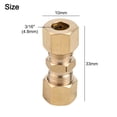thumbnail image 3 of 10Pcs Brake Line Connector 1/4 5/16 3/8 Straight Brass Brake Line Compression Fitting Unions For OD Tubing Car Accessories, 3 of 9