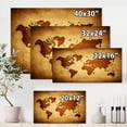 thumbnail image 4 of Designart ' Ancient World Map VI ' Vintage Canvas Wall Art Print, 4 of 4