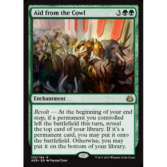 MtG Aether Revolt Rare Aid from the Cowl (Foil) #105