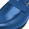 thumbnail image 4 of YDN Women Comfortable Alomond Closed Toe Loafer Chunky Low Heel Slip On Pumps Wide Strap Office Dressy Slide Shoes Size 7 Blue, 4 of 4