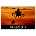 thumbnail image 1 of Great BIG Canvas | "Military Poster: Four AH-64 Apache anti-armor helicopters fly in formation at dusk" Art Print - 36x24, 1 of 4