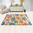 thumbnail image 3 of Abstract Sunflowers Area Floor Mats Non-Slip Rugs Soft Doormat 60 x 39 inch Carpet for Living Dining Room Bedroom Decorative, 3 of 7